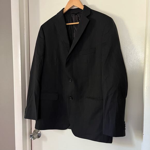 Marc Anthony 100% Wool Blazer Men's Size 44 Regular Black Suit Coat Sport Jacket - Picture 3 of 6